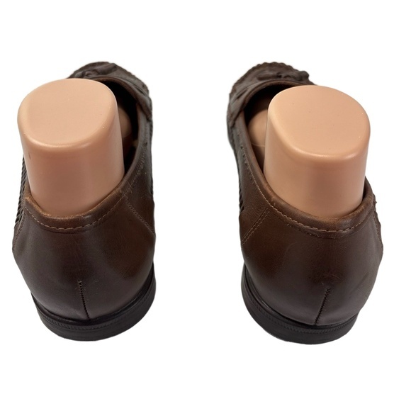 Nunn Bush Men's Size 12M Brown Leather Woven Tassel Loafers Slip On Dress Shoes - Picture 4 of 7